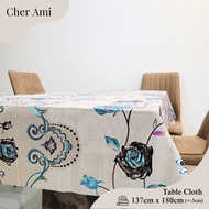 Korean Floral Themed Dining Table Cloth 6 Chairs (1.37m x 1.80m)