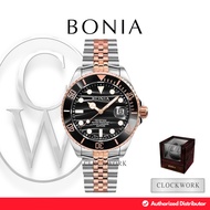 Jam Tangan Pria Bonia Noble Men BNB10718-1636LE Rantai Jubilee Watch Contemporary 2 Straps Set Autom