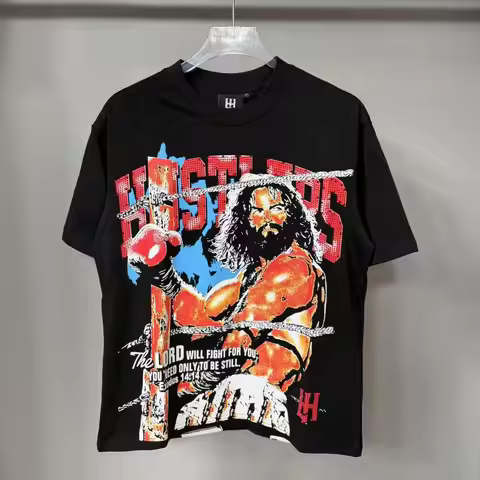New fashion brand LIFE HUSTLERS Y2K hot stamping hole Men Women T-shirt Streetwear 100% Cotton Loose