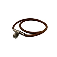 [สินค้ามือสอง] กำไลข้อมือแบบรัดคอ HERMES Double Kelly สีน้ำตาล