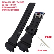 Matte Black Strap for G Shock GA100 GA110 GA120 GD100 GD110 GAX100 GWX8900 GLS8900 GR8900 G8900 G Sh