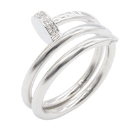 [二手] Cartier Juste un Clou 雙鑽戒指 B4211000 K18WG (白K金) 鑽石 Juste un Clou 雙鑽戒指