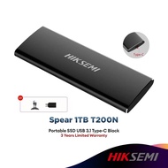 HIKVISION/HIKSEMI SSD T200N SPEAR Portable SSD 1TB USB 3.1 Type C Interface External Storage