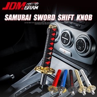 JDMGRAM Samurai Sword Car Gear Knob Manual Automatic Universal JDM Japanese Style Katana Auto Shift 