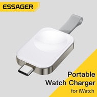 Essager Watch ที่ชาร์จแบบไร้สาย Type-C USB-A Lightning ง่ายต่อการพกพาตำแหน่งแม่เหล็กเหมาะสำหรับชาร์จไร้สายนาฬิกา IP