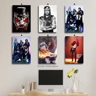 AESTHETIC WALL DECORATION BAND GUNS N ROSES 20X30 / MEN'S ROOM DECORATION VOKALIS BAND GUNS N ROSES 