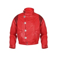 ^J#(Takerlama Akira Kaneda Jacket Cosplay Red Men Coat Capsule Pill Printed Bomber Motorcycle Rider