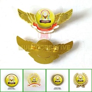 Pin OSIS Wing Bros Logo OSIS SMP Logam Kuningan Cor