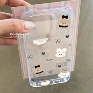 Bow Tie Bear Rabbit Shines Super Brightly Casing Compatible for Redmi 13C Note 12 4G 14 11 13 12 11s