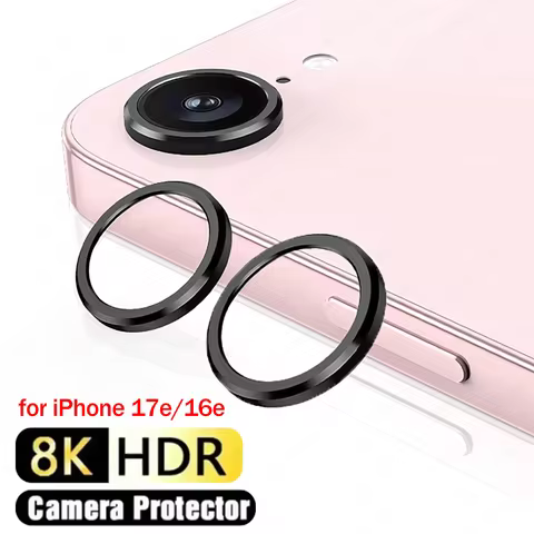 for iPhone 17e 16e Back Lens Ring Metal Glass Cover Apple iPhone17e iPhone16e i Phone 17 16 e e17 e1