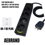 AEBDG Japanese 2-Prong Electrical Plug AU ROTATION PLUG & US PLUG AUSTRALIA NEWZELAND Taiwan America