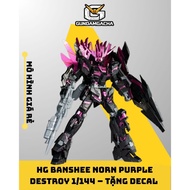 Assembled Model HG 1/144 Unicorn 02 Banshee Norn – Purple Destroy Mode Psychoframe XD175 (Bad Box) F