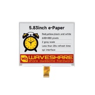 5.83inch E-Paper Display (G), E-ink Display, 648 × 480, Red/Yellow/Black/White, SPI Interface