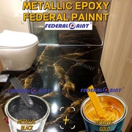( Metallic Epoxy Paint ) 1L METALLIC EPOXY FLOOR PAINT [ FEDERAL PAINT ] PROTECTIVE & COATING Tiles 