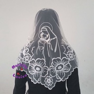 Mantilla Catholic Church Mass Veil Spanish Style Catholic Veil - Virgin and Child (Pre Order)