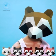 MOMO R3 Performance Full Face Props Creative Raccoon Headgear 3d Three-Dimensional Diamond diy Origa