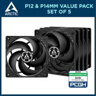 ARCTIC P12 / P14 Value Pack (5 Pack) - 120mm 140mm Case Fan. 1800 RPM, Quiet Motor.