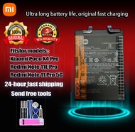 Xiaomi Battery Orginal For Xiaomi Poco X4 Pro note 11 Pro 11E Pro 5g Replacement Batteries+Tools Mod