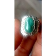 Termurah!!! Natural cincin batu pirus persia hijau jaminan asli