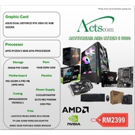 Actscom Custom PC -ACTSTREAM RYZEN 5 5600 (RYZEN 5 5600, MSI A520M-A PRO, 16GB DDR4 3200, 500GB PNY 