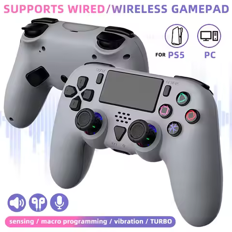 Wireless Gamepad for P5 Wired Game Controller for P5/P5 Slim/P5 Pro Joystick with Macro Programming