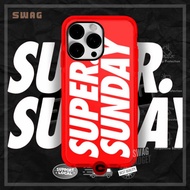 Super Sunday Red IMD Case Compatible for iPhone 16 Pro Max 15 Pro Max 14 Pro Max 13 Pro Max 12 Pro M
