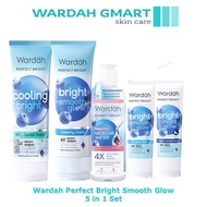 Wardah Perfect Bright Set Brightening + Smoothing  5 in 1 Complete Set Skincare