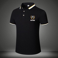 S-5XL Men's Casual T-shirt Shirt Business New 2022 Lapel Solid Color Summer Korean Version Polo Shirt