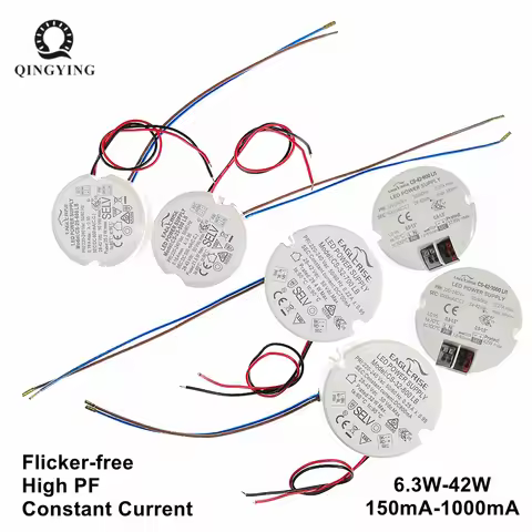 1pcs-5pcs AC220V 6W-42W Eaglerise Round LED Driver DC24V- 42V 150mA 200mA 250mA 300mA 350mA 500mA 60