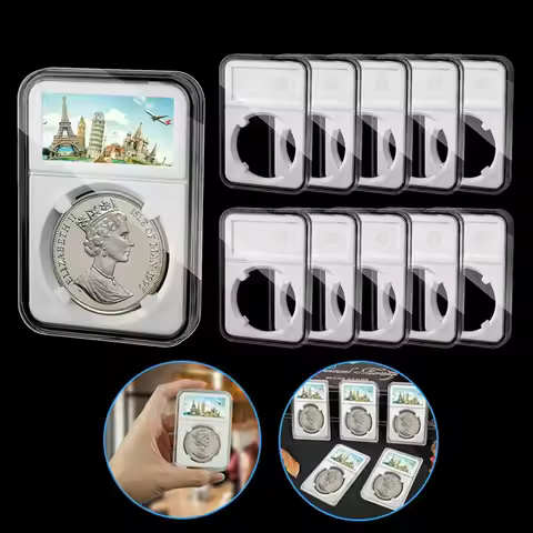 1/3Pcs Commemorative Coin Slab 38.5mm 40mm Holder Coin Display Storage Box Case Protector Square Tra