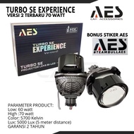 BILED AES TURBO SE EXPERIENCE V2 ORIGINAL AES 60watt full upgrade 2.5 inches lampu led motor lampu m