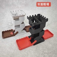 Dice Tower Sieve Dice Tower Running Team Board Game Accessories Double-Sided Folding DIY 3D Printing