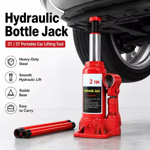 2 Ton 3 Ton 5 Ton Hydraulic Bottle Jack Manual Car Lifting Jack Heavy Duty Steel Vehicle Repair Tool