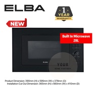 Elba Built In Microwave With Grill 28L EMO-Q2881BI(BK)