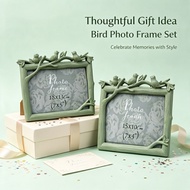 Vintage Green 3 Birds Photo Frame | 5R Photo Size | Resin Decorative Frame