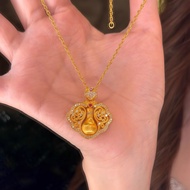 Xiaohongshu Hot-selling New Chinese Style Brushed Aquarius Point Diamond Hollow Auspicious Cloud Nec