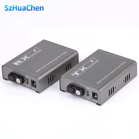 20Km HDMI KVM Extender over Optic Fiber Cable HDMI USB KVM Extender Transceiver Audio Video Converte