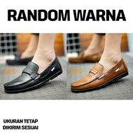 SEPATU PRIA MODEL SLIP ON ANTI SLIP KULIT COWOK ELEGANT KERJA KANTORAN KONDANGAN FORMAL YONGKI KOMAL
