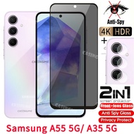 Samsung A35 A55 5G 2024 Private Tempered Glass Anti-Spy Full Cover Screen Protector Anti Peek Privac