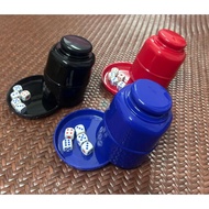 Dice shaker box, hexagonal dice shaker box for games (5 dice included)