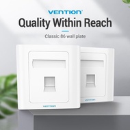 VENTION Keystone Jack Wall Plate / Faceplate RJ45 White