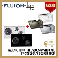 [BUNDLE] FUJIOH FH-GS5035SV Gas Hob 78cm And FR-SC2090R/V Chimmey Cooker Hood 90cm