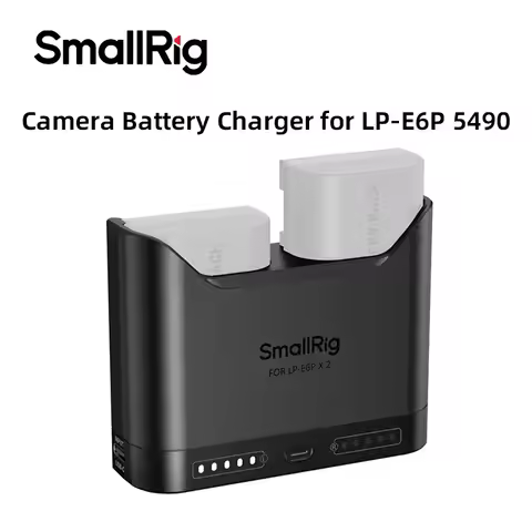 SmallRig LP-E6P LP-E6NH LP-E6N LP-E6 2h Dual Slot Camera Battery Charger for Canon EOS R6 Mark III R