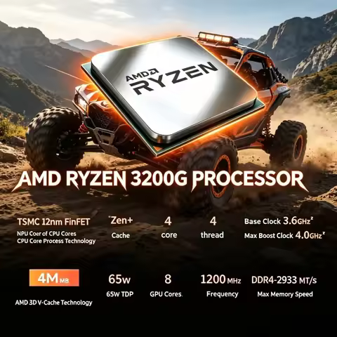 Snappy Bestselling AMD Gaming CPU Ryzen 3 3200G R3 3200G,Quad-Core 4-Thread 3.6GHz 65W AM4,Built-in 