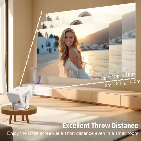 Velec Projector TP350 650 ANSI 4K HD 1080P Auto Focus Android 13 Wifi6 BT5.2 Portable Outdoor Video 