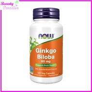 NOW Foods - 銀杏葉 60 毫克 - 120 粒素食膠囊 [香港行貨] 此日期前最佳:2026年12月31日