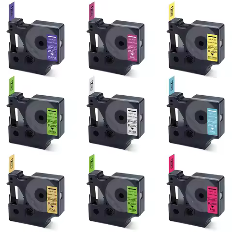 12mm 45013 for Dymo D1 Label Tape Compatible Dymo COLORPOP Label Maker Refill Glitter Printer Ribbon