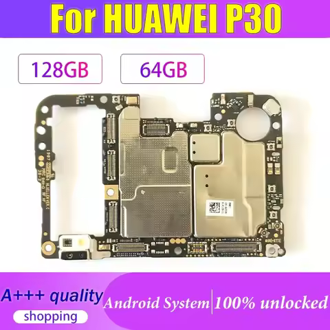 100% Original Logic Board For HUAWEI P30 Motherboard With Full Chips Unlocked 64GB 128GB ROM 6GB 8GB