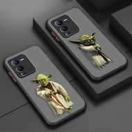 Matte Phone Case Skin Feeling Marvel Yoda Walking Stick For Vivo S1 S5 S6 S9 S9E T1 Z1 Z6 V11I V5 V23E V20SE X21UD X70 X60 PRO PLUS 5G Y91 Y93 Y91C IQOO5 IQOO7 IQOO NEO3  NEO5
