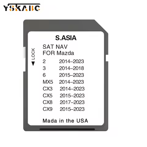 South Asia Map GPS 2023 for Mazda Connect1 system Navigation SD Card Update Vehicle Sat Navi